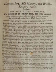 Early 19th Century advert to sell goods in Aberdeen